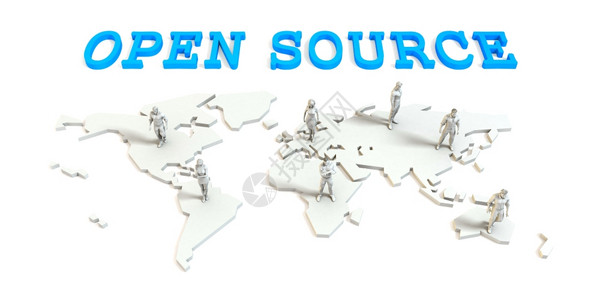 全球开放源码商业摘要人民在上站立开放源码全球商业图片