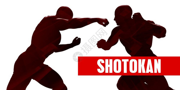 Shotokan级与两个男子战斗的休维特图片