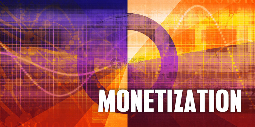 未来抽象背景的货币化焦点概念货币化图片