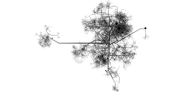 城市的发展与鸟瞰图在二维黑白二维鸟瞰城市发展背景图片