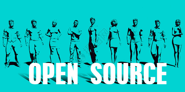 开源专注于与商界人士联合艺术开源背景图片