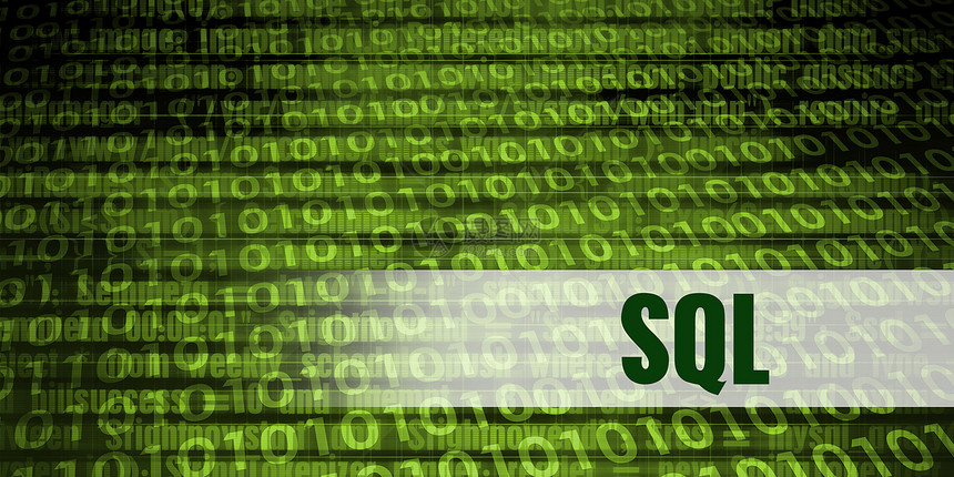 Sql绿色二进制背景的编码语言图片