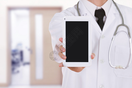 医院显示平板电脑空白屏幕的特结医生图片