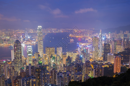 香港夜市峰的风景图片