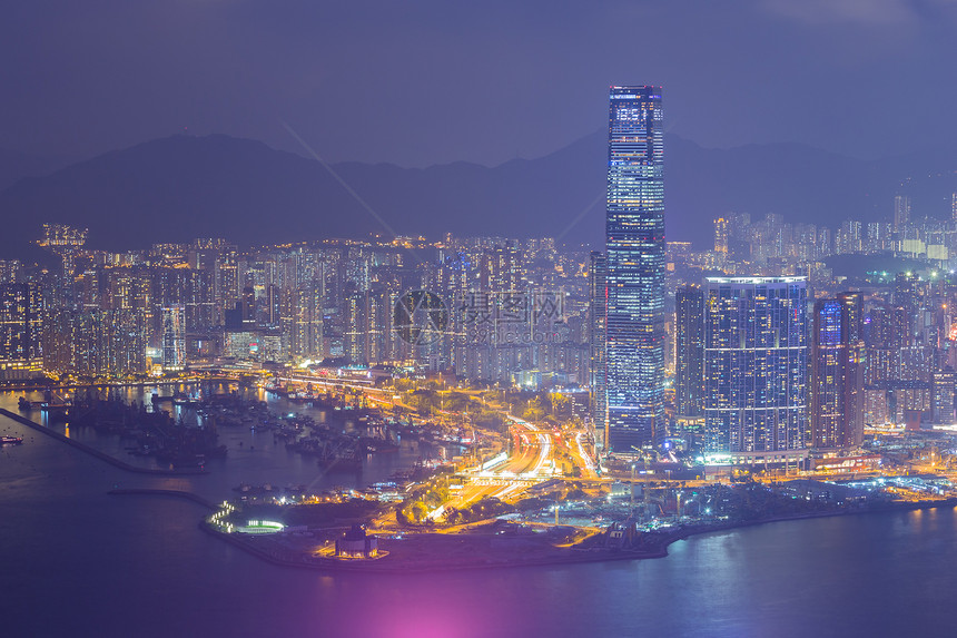 香港夜市峰的风景图片