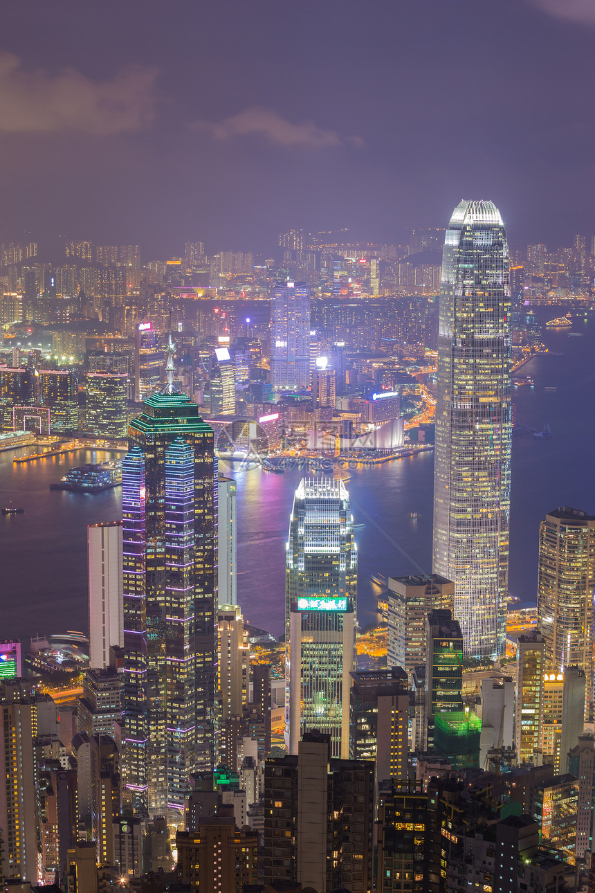 香港夜市峰的风景图片