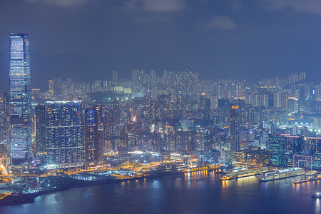 香港夜市峰的风景图片