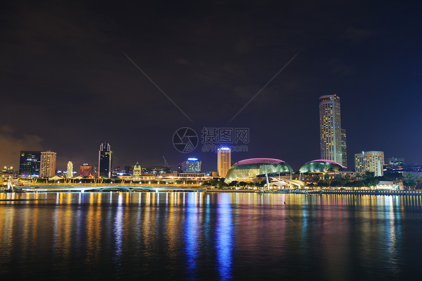 晚上新加坡市城风景图片