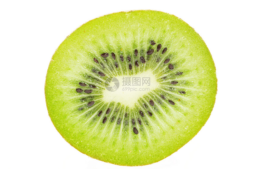 白色上孤立的多汁kiwi图片