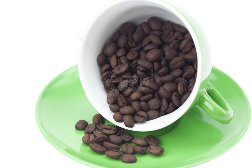 咖啡豆白图片