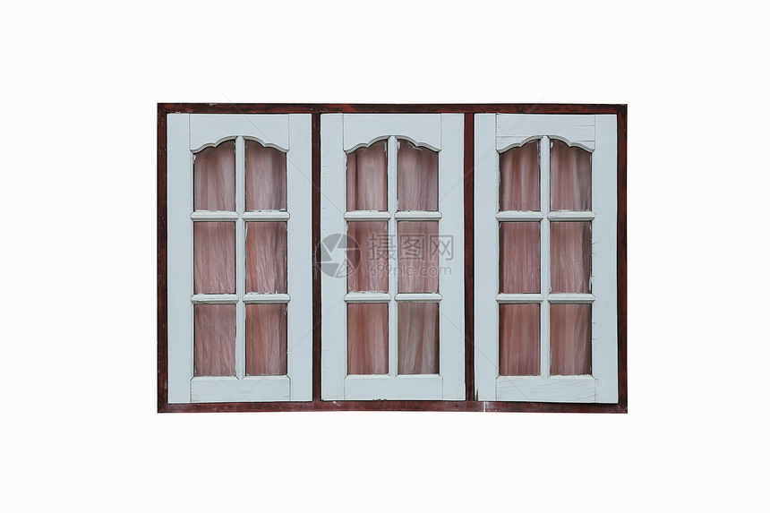 白色背景的旧木窗白色背景的旧木窗白色背景的旧木窗有剪切路径功能便于使用图片