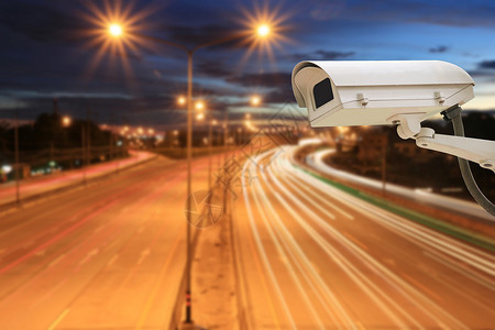 高速公路的摄像头安全和视察概念图片