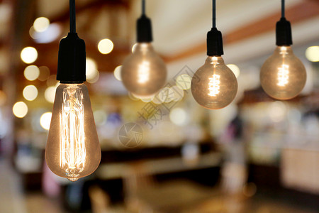 餐厅咖啡的点灯并有复制空间来设计你的工作背景图片