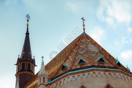 匈牙利布达佩斯罗马天主教提亚斯堂高清图片