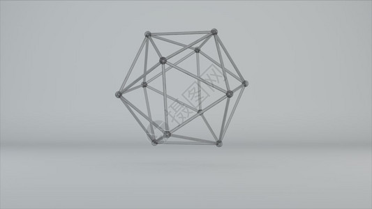 分子晶格的玻璃模型分子晶格的玻璃模型三维渲染背景图片