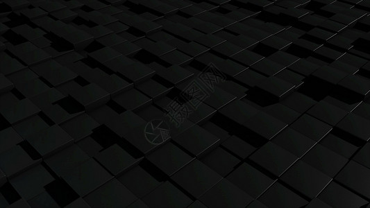 黑色立方表面在运动中黑色立方表面在运动中3D图片