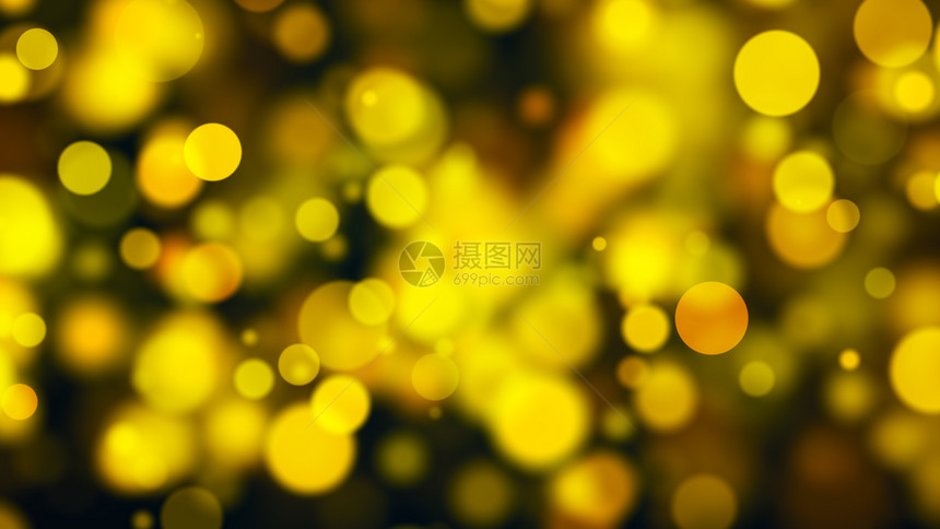 黑色背景的抽象金bokeh3D翻译图片