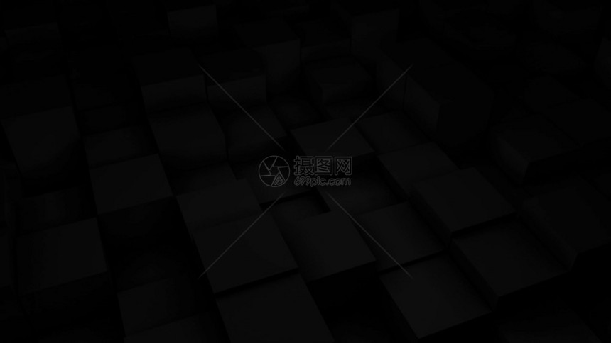 黑色立方体摘要背景黑色立方体摘要背景黑暗主题3d投影图片