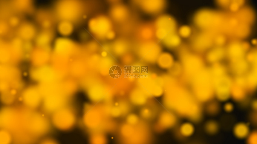 黑色背景的抽象金bokeh3D翻译图片