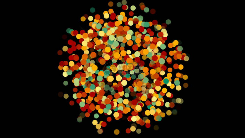 由圆环组成的多彩球体抽象的多彩背景抽象的多彩背景3d翻譯图片