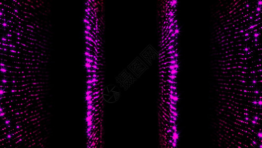 闪烁的紫色粒子抽象循环背景3D投影图片