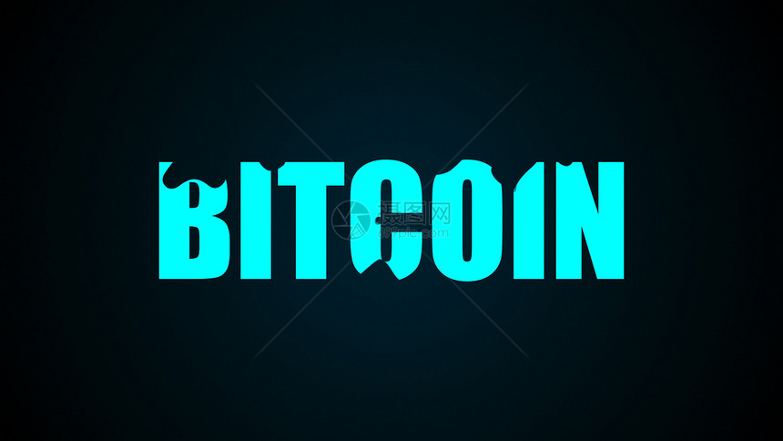 Bitcoin文本摘要背景数字3d版本比特coin文本摘要背景图片