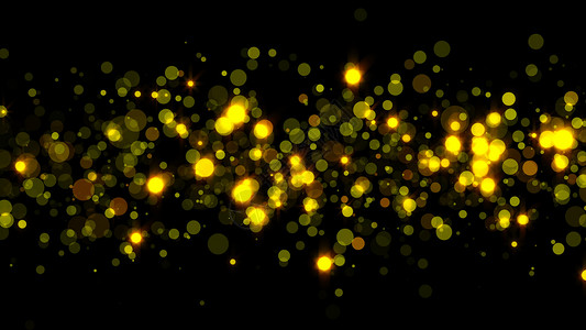 黑色闪耀星光闪发光的抽象粒子3d代表金本位背景
