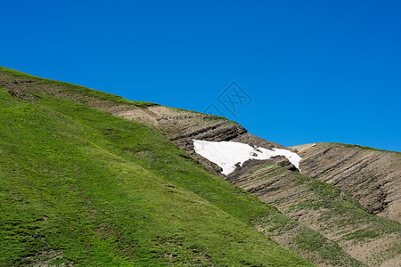 阿尔特文高地山丘的美丽风景与冰川图片