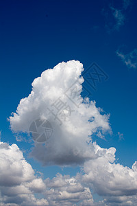 蓝云天空白和灰背景图片