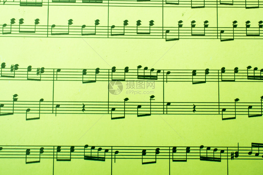 音乐笔记在一张彩纸上图片