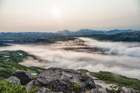 堪察卡的自然景观和卡姆的美堪察卡半岛的风景和美高清图片