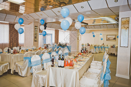 用蓝色装饰的婚礼宴会厅婚礼宴会厅的内部738婚礼宴会厅的内部738图片