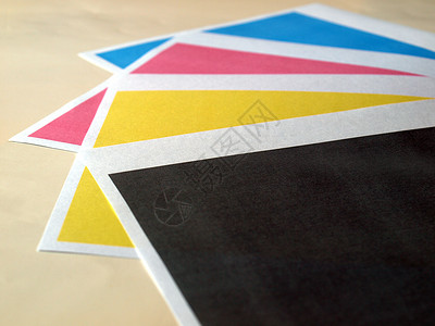 打印测试黑色青紫红黄打印机测试背景图片