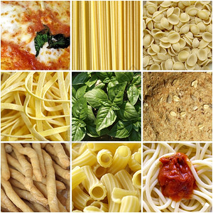意大利食品拼贴包括9张意大利面食包比萨意大利食品拼贴图片