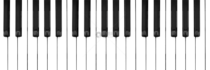 音乐键盘上的黑白音乐盘图片