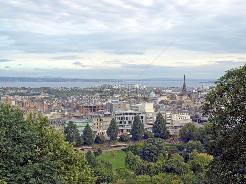 Edinburgh苏格兰爱丁堡市的展望图片