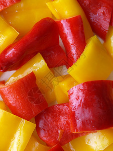 红黄胡椒和作为食物背景有用背景图片