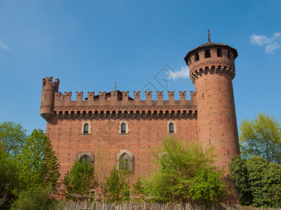 中世纪都灵城堡中世纪意大利都灵公园的中世纪城堡图片