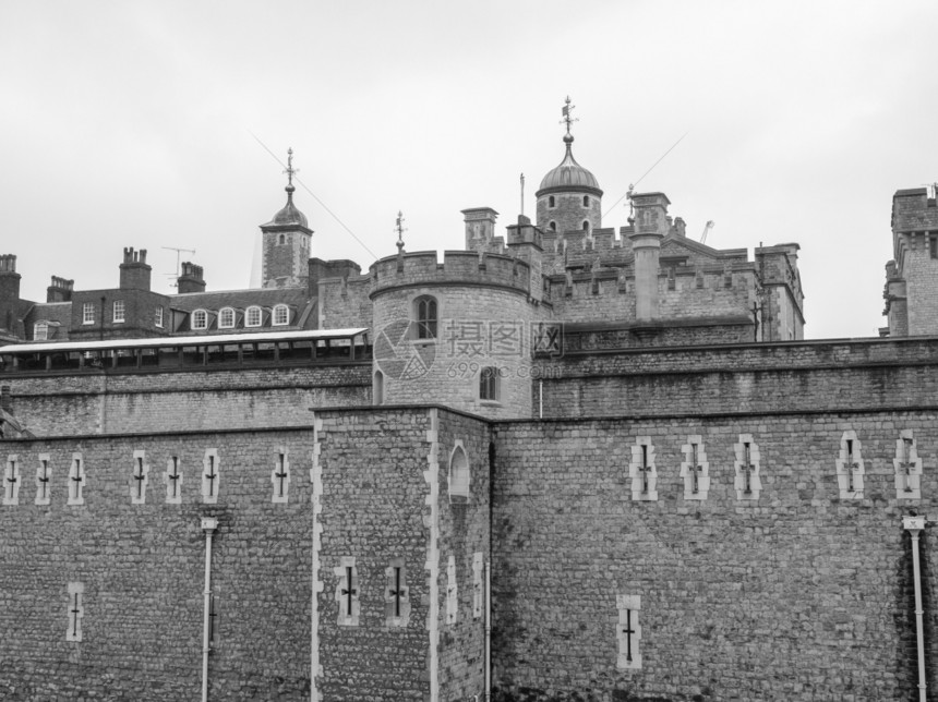 伦敦铁塔中世纪城堡和监狱图片