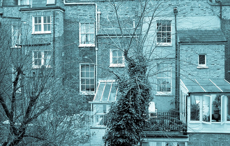 伦敦传统的英语住宅酷的ciano型背景图片
