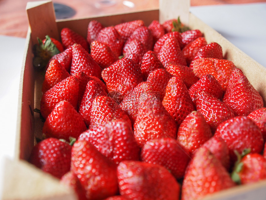 草莓水果aka或有选择地以田深度为重点图片