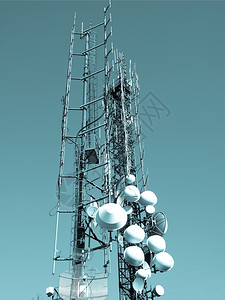 通讯塔无线电杆天冷热电波型图片