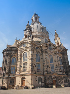 德累斯顿夫人德国德累斯顿圣母教堂背景图片