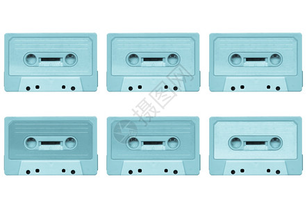 磁带用于录音乐拼贴带隔绝于白色背景凉的西亚诺型图片