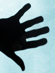 黑的手影子象征着恐惧冷酷的西诺型图片