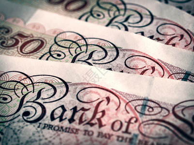 英国镑钞票货币的真人详情图片