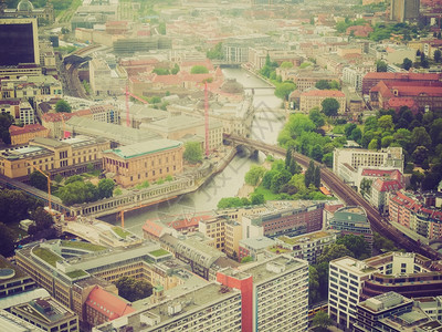 德国柏林市的古老Aeria风景背景图片