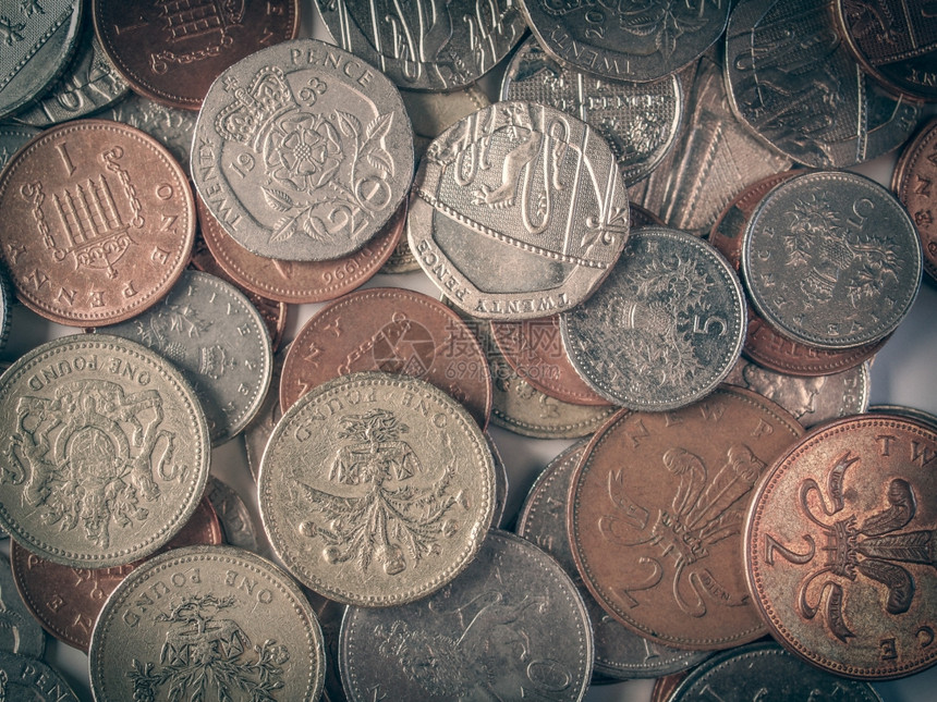 旧硬币许多联合王国货图片