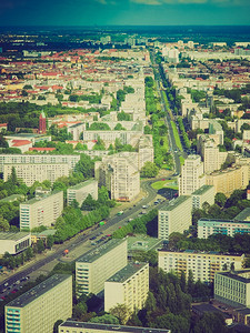 德国柏林市的古老Aeria风景背景图片