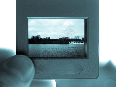 幻灯片图手持彩色幻灯片胶凉的cyano类型背景图片